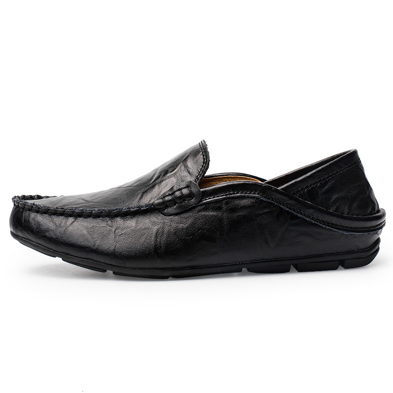 Men Shoes Casual Genuine Leather Mens Loafers Moccasins Slip on Boat Shoes High Quality Chaussure Homme Plus Size 37-47 260305