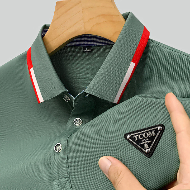 Designer 2026 Men's Low-maintenance Business Luxury Polo Shirt Leather Label, Loose Fit, Short-sleeved, Trade Men's T-shirt With Free Shippi