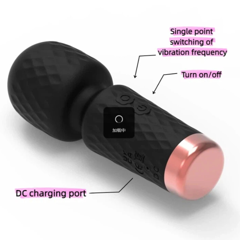 Mini AV Vibrator, Portable Wand Massager, Adult Sex Toy - 10 Vibration Modes, Quiet & Waterproof for Women