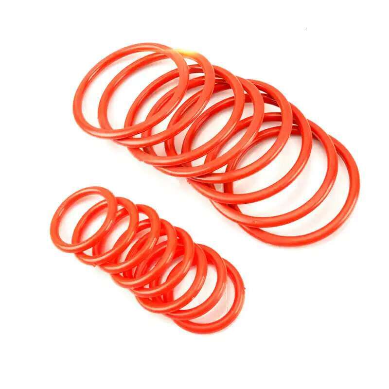 Shrimp Trap Float Ring Set - Bright Red Solid Plastic Marker Buoys for Fishing Nets, Crab & Eel Traps, Durable & Highly Visible