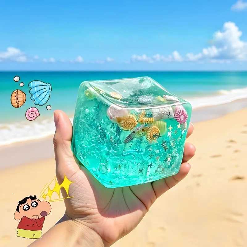 Squishy Maltose Cubes Fidget Toy Super Soft Transparent Star Squeeze Toy Ocean Sensory Anti-stress Toy for Friend Christmas Gift H260512