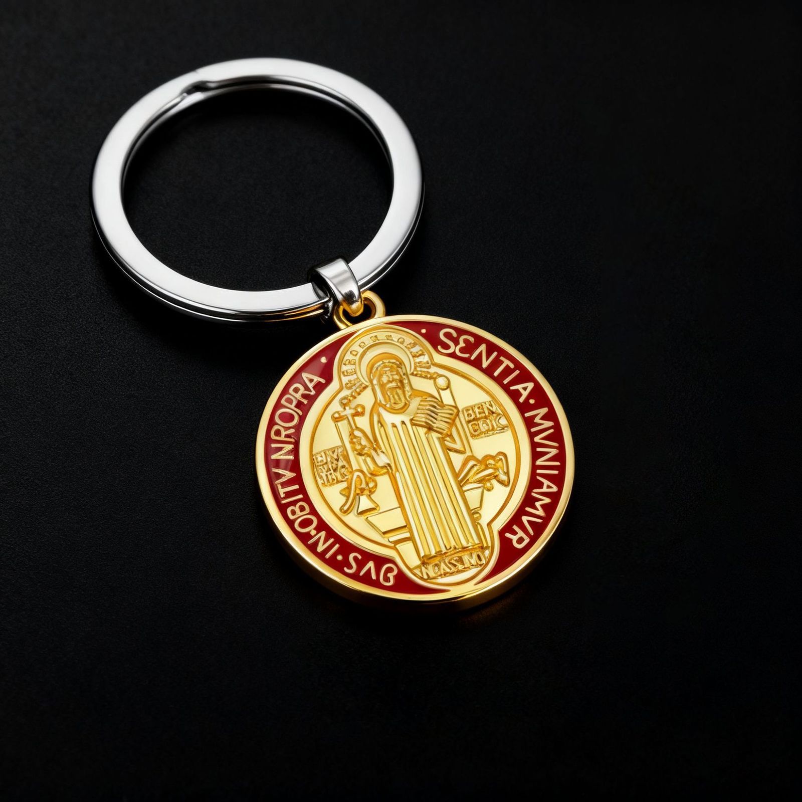 Alloy Enamel MultiColor Saint Benedict Medal Pendant Religious Easter DIY Jewelry Accessories 230320