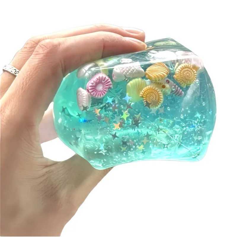 Squishy Maltose Cubes Fidget Toy Super Soft Transparent Star Squeeze Toy Ocean Sensory Anti-stress Toy for Friend Christmas Gift H260512