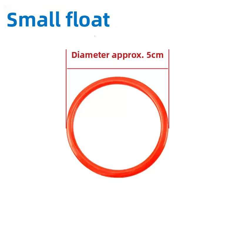 Shrimp Trap Float Ring Set - Bright Red Solid Plastic Marker Buoys for Fishing Nets, Crab & Eel Traps, Durable & Highly Visible