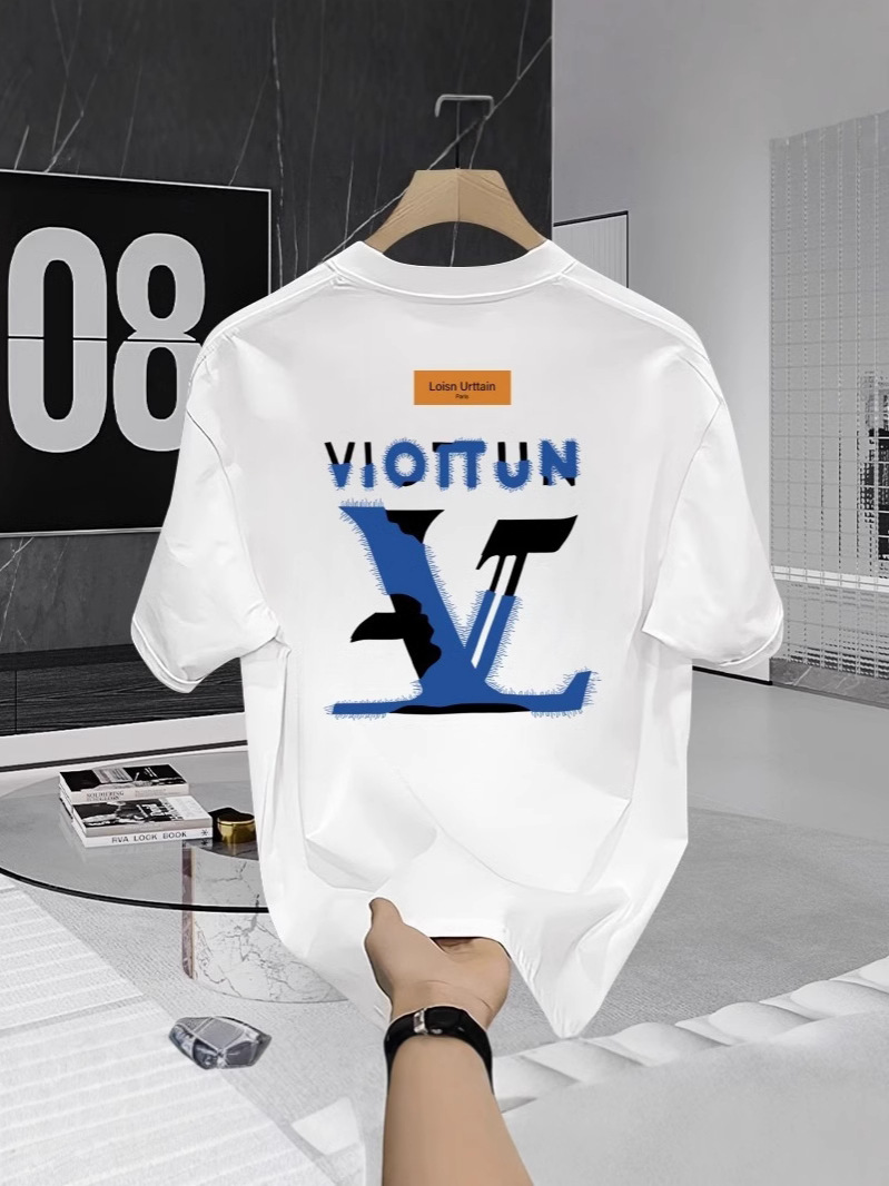 Men's T-Shirts Cotton Short Sleeve Clothes Elegance Round Neck Summer Painted letter Graphic Shirt Men Women High Quality Fashion Top Casual Vint