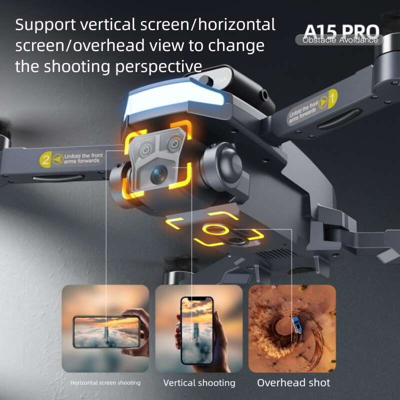 A Pro Brushless Folding Drone Intelligent Obstacle Avoidance HD Aerial Photography Wifi FPV Quadcopter Portable Outdoor Remote Control Aircraft Toy Gi