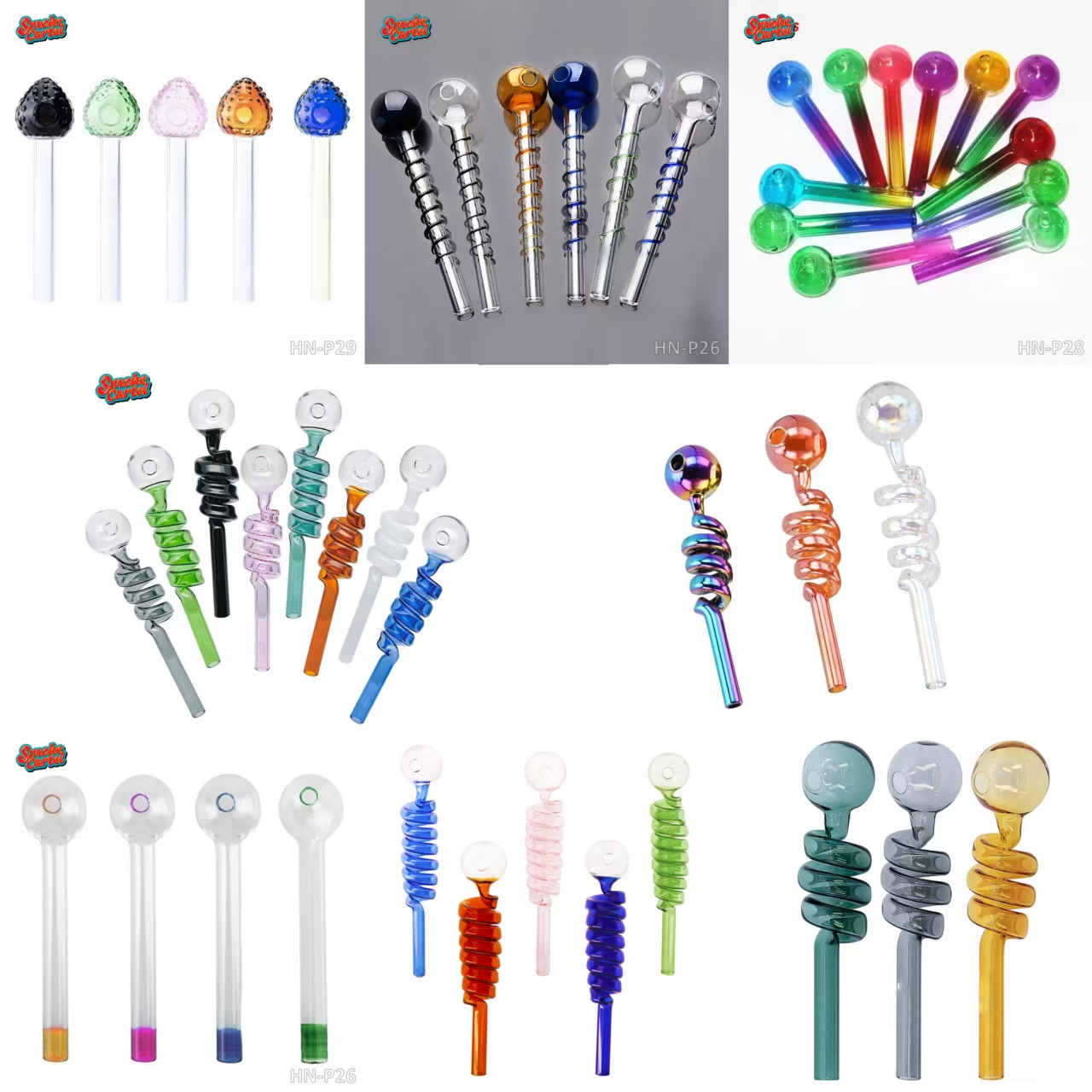 Pipa Per Bruciatore A Nafta Assortita Premium Accessorio Per Fumatori In Vetro …
