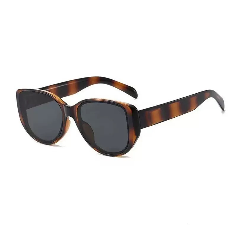 Designer Sunglasses Luxury Large Frame High End Cat Eye Sunglasses Women's Retro Personalized Fashion Sunglasses UV Neutral Casual Sunglasses Men