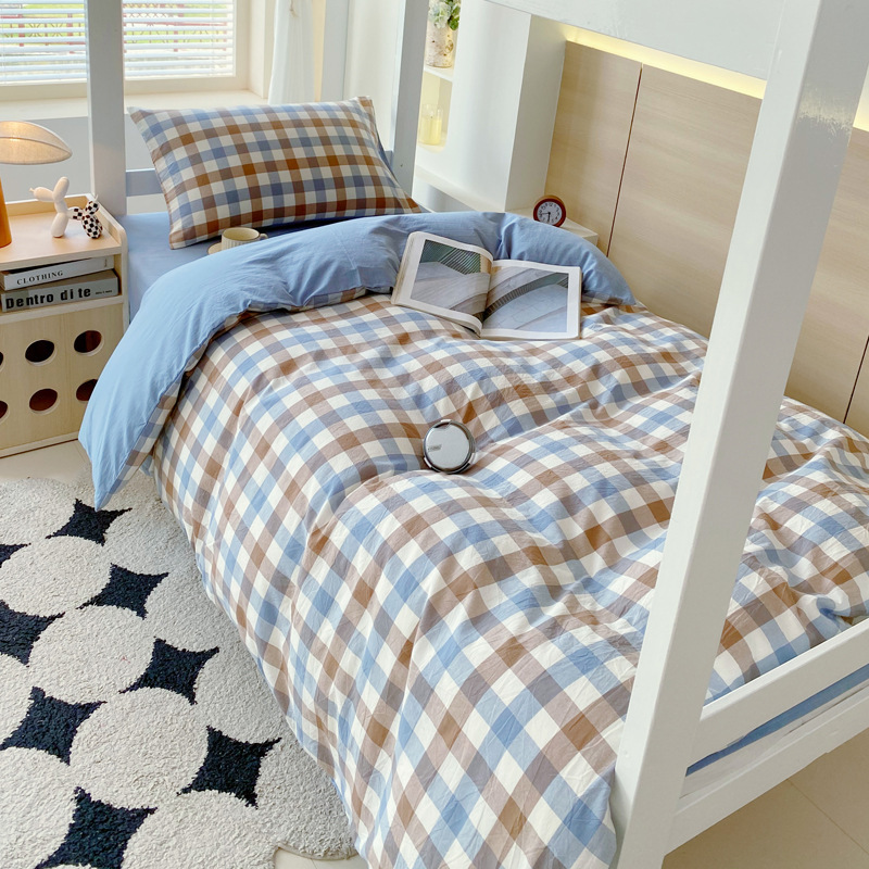 Back-to-school season pure cotton dormitory six-piece bedding school bedding, student three-piece set, bed sheet and duvet cover