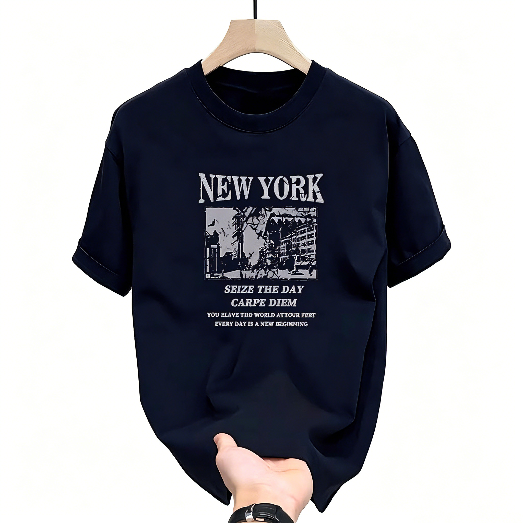 NYK Unisex Couples' Heavyweight Short sleeves t-Shirt Durable & Breathable Fabric Design