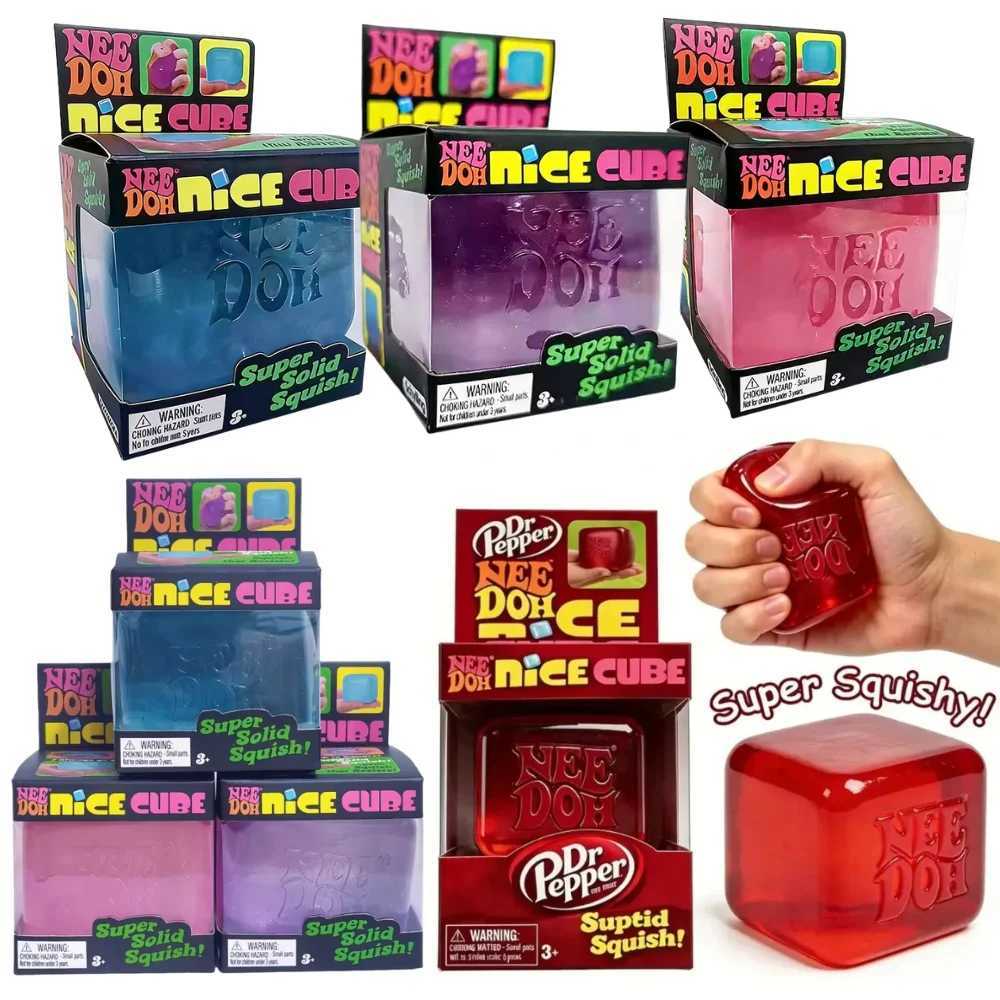 Dr Pepper x NeeDoh Nice Cube Squishy Stress Relief Toy Soft Squeeze for Kids Adults Anxiety Relief Sensory Toy H260512