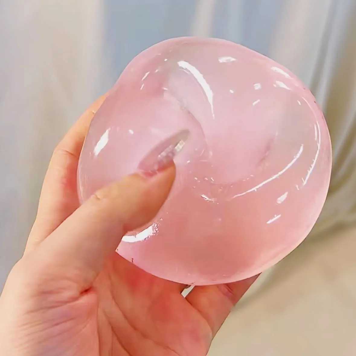 1PC Sakura Pink Squishy Ball Coconut Oil Slow Rebound Stress Ball Transparent Maltose Decompression Sensory Fidget Gift Z260512
