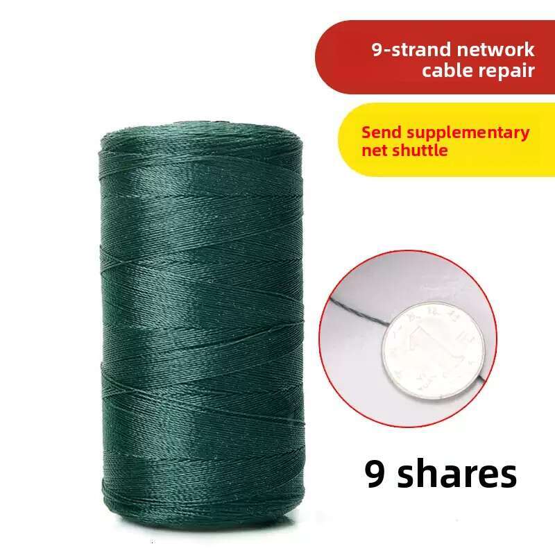 Heavy-Duty PE Fishing Net Repair Twine - Waterproof & Abrasion-Resistant Net Mending Rope for Fish Nets, Shrimp Cages & Aquaculture, Durable Green Bra