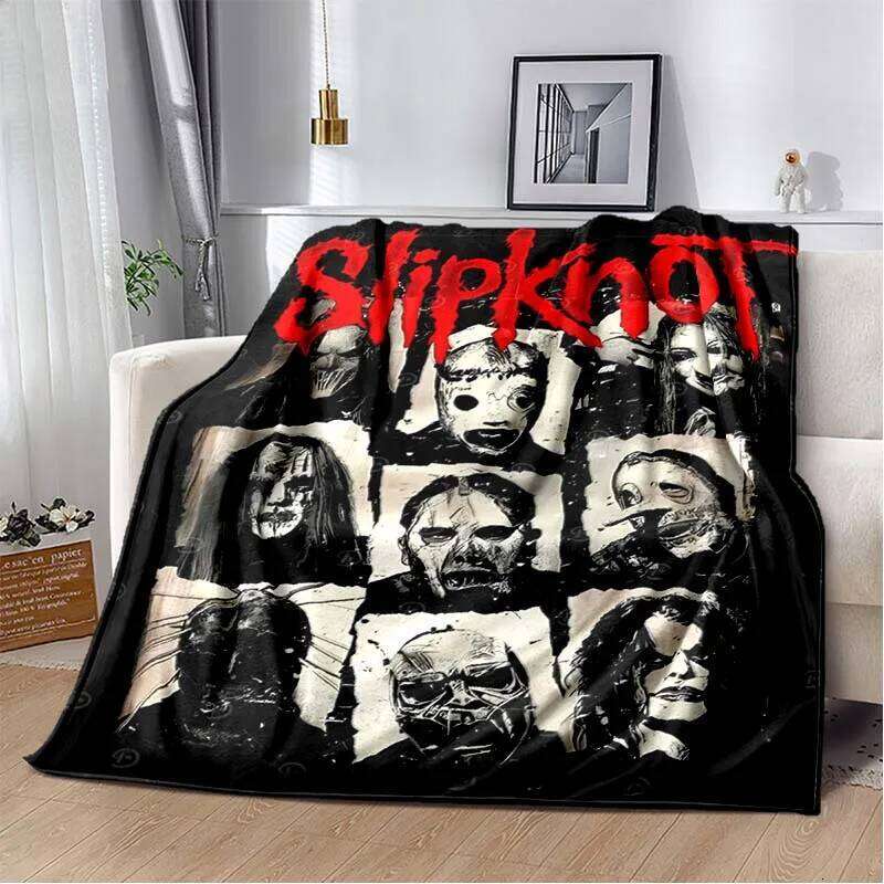 Heavy Metal Band Rap-Metal Music S-Slipknot Album Cover Printed Flannel Soft Warm Sofa Bed Portable Office Gift Blanket J260512 - view 6