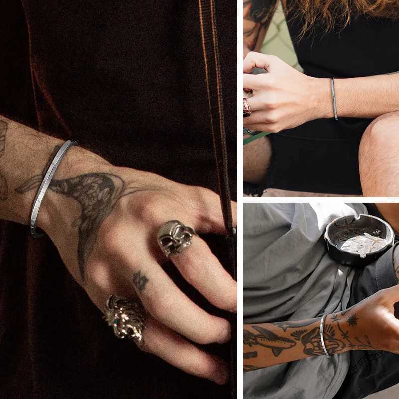 Vnox Retro Nordic Viking Cuff Bangle Bracelets for Men Stainless Steel Mobius Norse Mythology Runes Amulet Jewelry Dad Gfit L260511