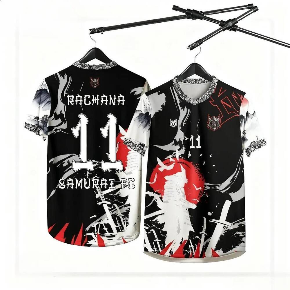 Japanese Samurai Jersey, High Quality, Hot Sale, Customizable, Free Custom Printing of Name, Unisex, 3D Three-Dimensional Design, Invisible,