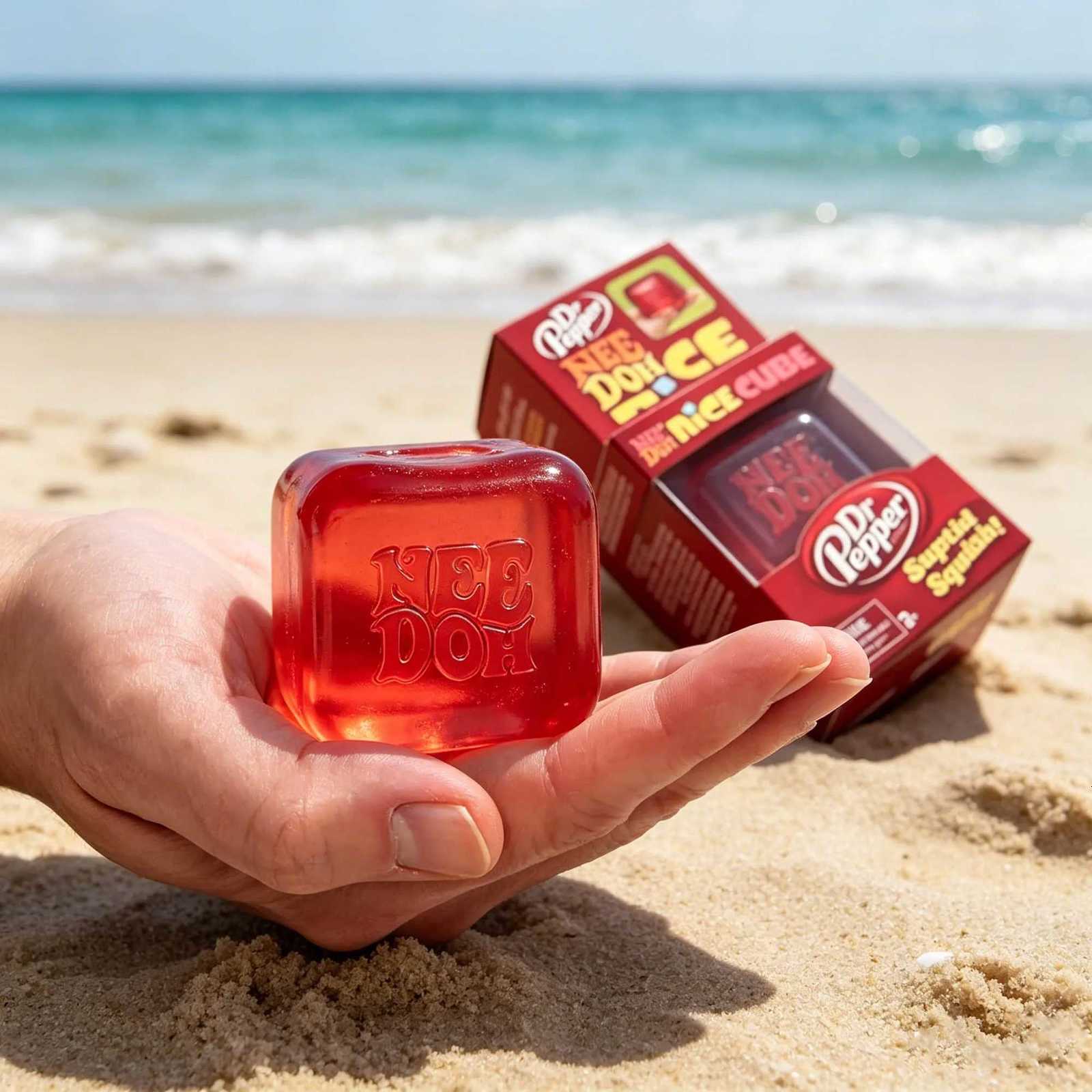 A2 Dr Pepper x NeeDoh Nice Cube Squishy Stress Relief Toy Soft Squeeze Anxiety Relief Sensory Toy for Kids Adults H260512