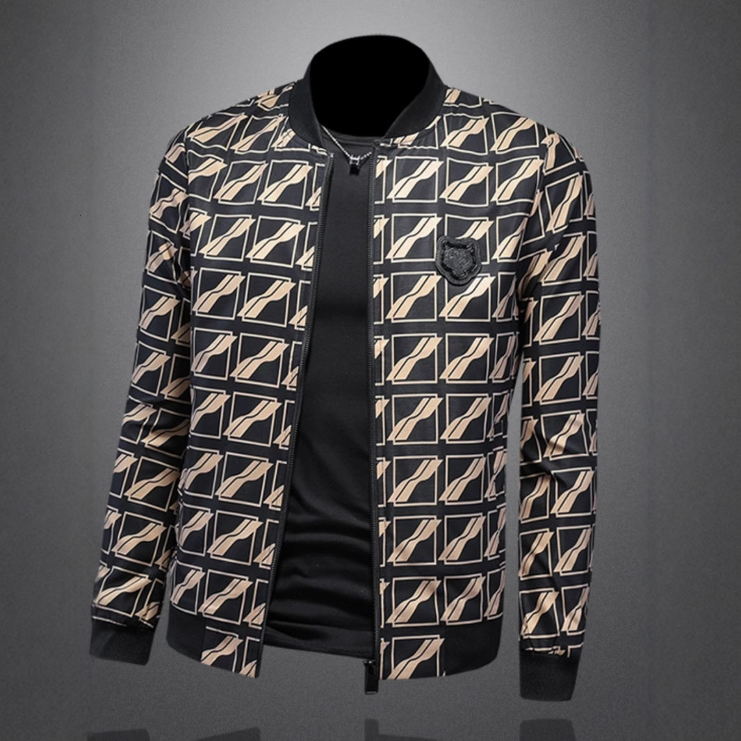 2026 Spring New European High-End Men's Jacket Stand Collar Craftsmanship Quality Interprets Male Charm Trend