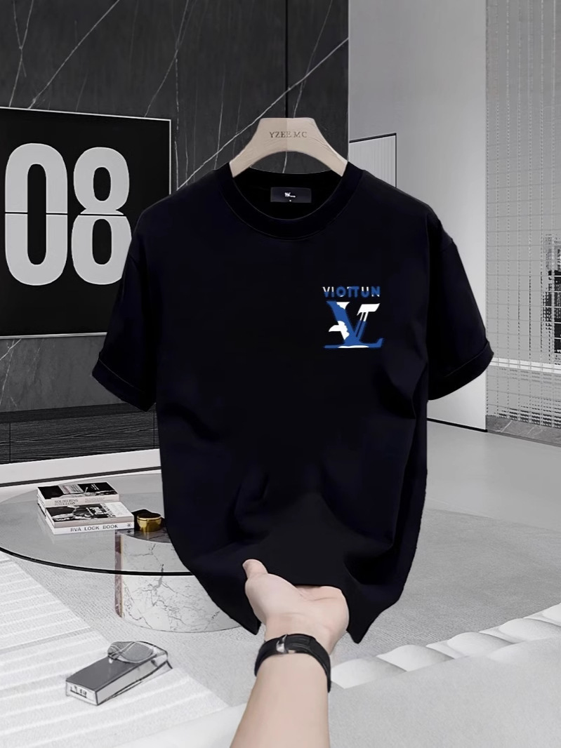 Men's T-Shirts Cotton Short Sleeve Clothes Elegance Round Neck Summer Painted letter Graphic Shirt Men Women High Quality Fashion Top Casual Vint