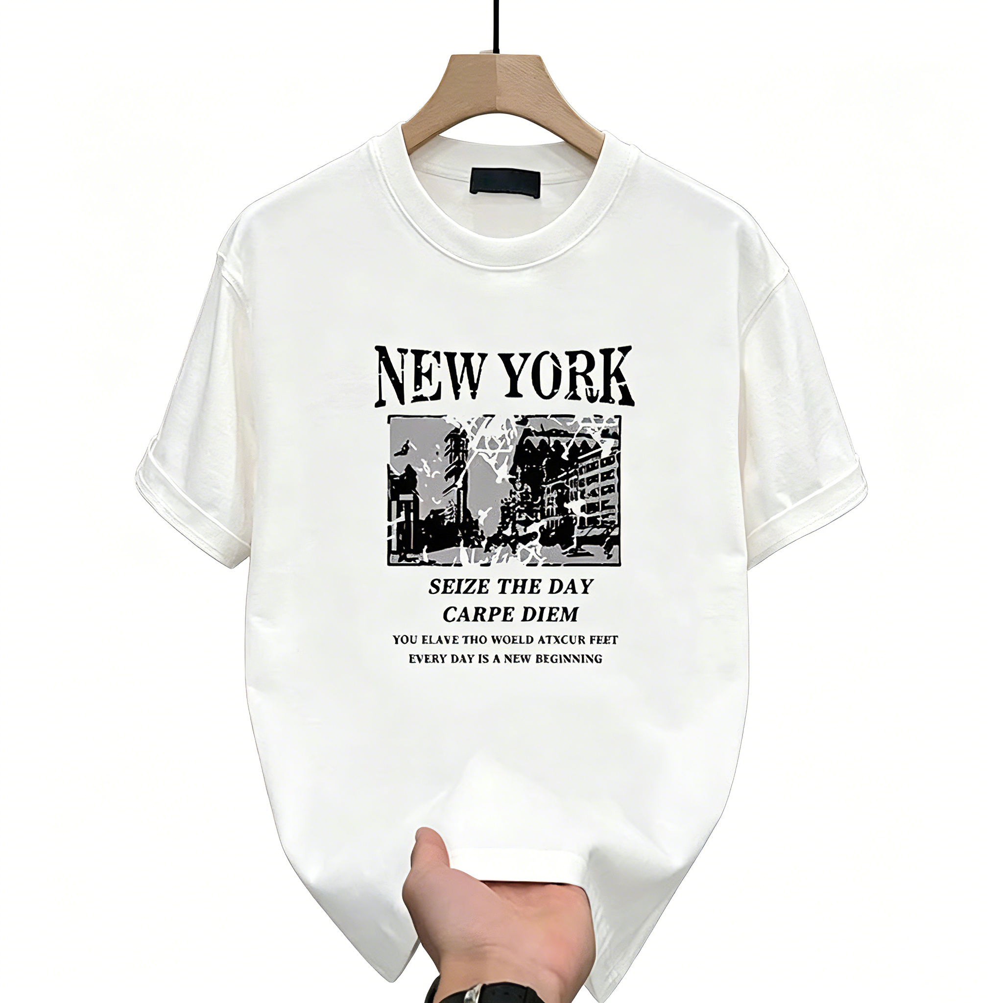 NYK Unisex Couples' Heavyweight Short sleeves t-Shirt Durable & Breathable Fabric Design