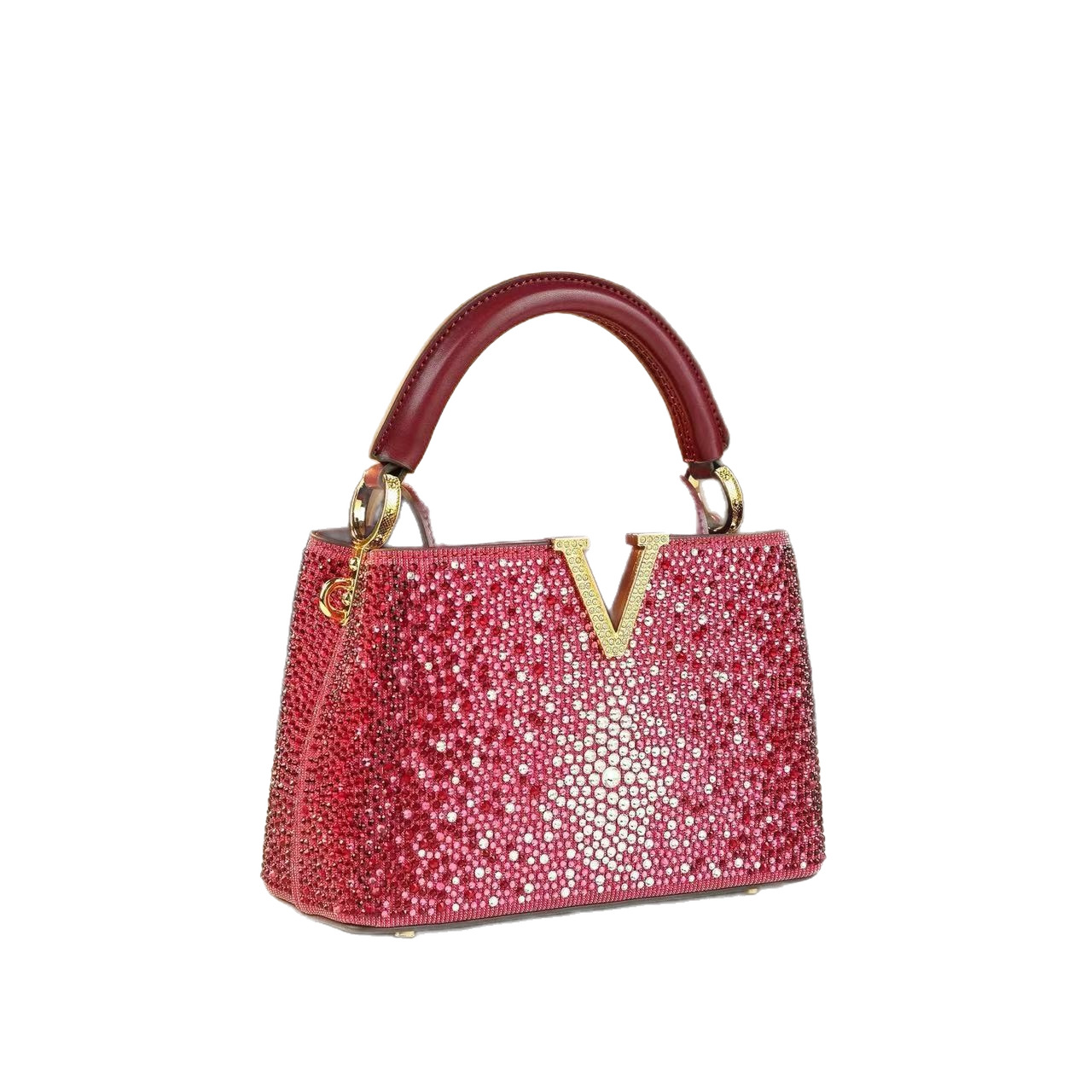 Advanced Water Diamond Handbag for Women 2026 New Fashionable Leather Bucket Crossbody Small Bag - view 6