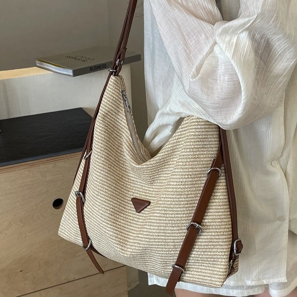 hot Free Shipping Elegant Ladies' Boho Style Straw Weave Shoulder Tote Bag for Women luxury