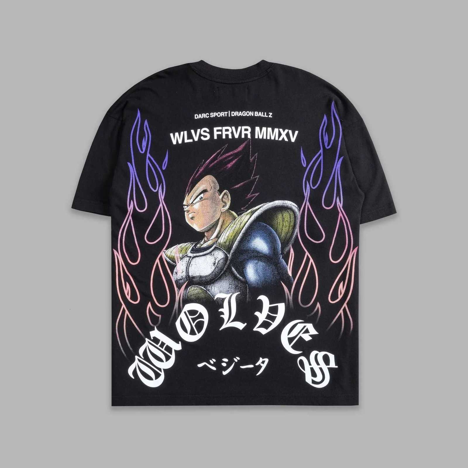 DARC SPORT Dragon Ball Series Trendy Printed Oversized Loose Fit Gym Sports Pure Cotton Short Sleeve T-Shirt for Men L260512