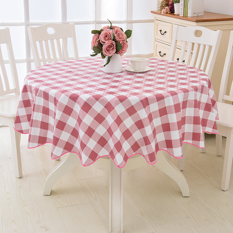 YL-38630 Custom PVC Large Round Tablecloth, Waterproof, Oil-proof, Wash-free, Heat-resistant, New Gift for Large Round Tables