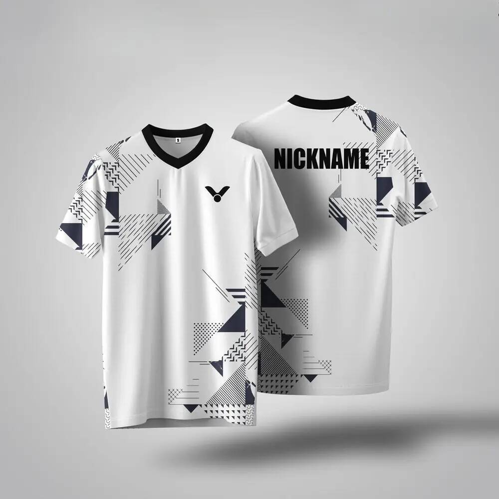 Victor, High Quality, Full-Width Sublimation Processing, Jersey, Free Custom Name, Round Neck, Short Sleeve T-Shirt, Suitable for Badminton Games,