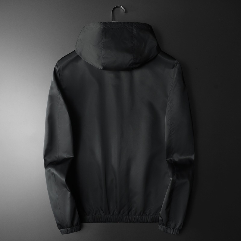 European Fashion Casual Hooded Versatile Jacket 2026 Spring New Large Size Men's Clothing