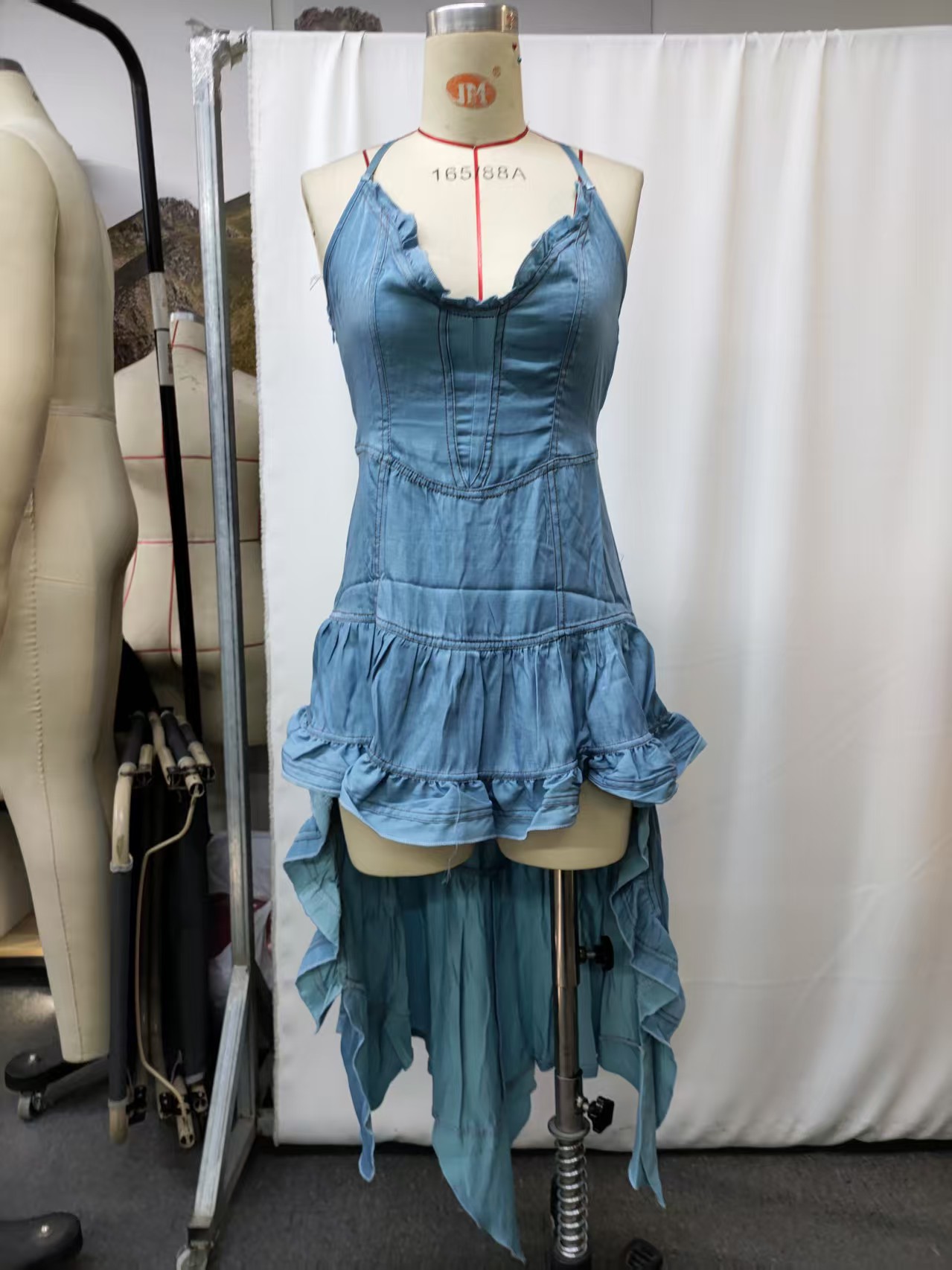 Casual Dresses Vintage Western Dress Cowgirl Ruffle Skirt Midi Retro Bohemian Style Summer Music Festival Party Wear