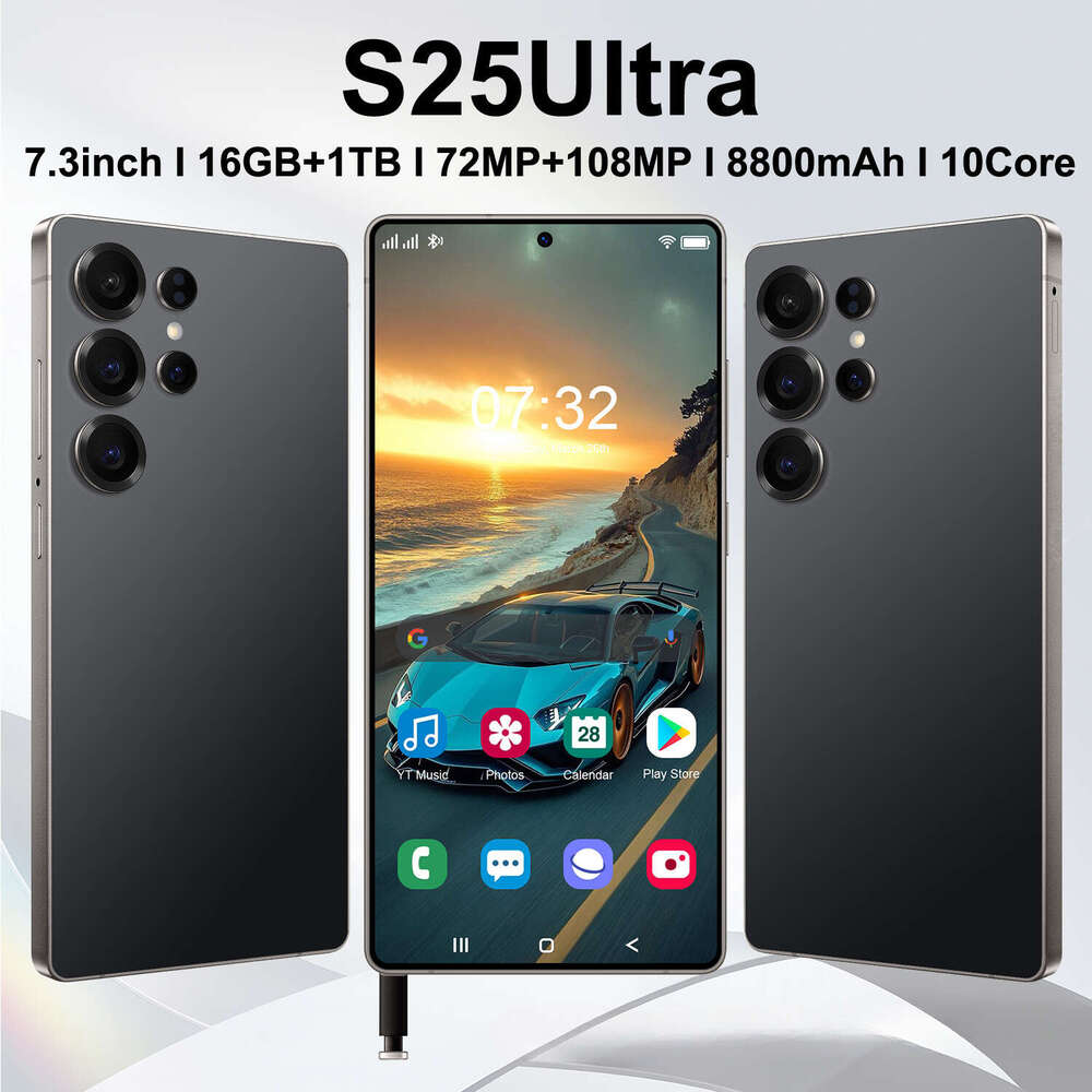 S25 Ultra Smartphone 16GB+1TB HD Touchscreen Android 4G LTE Phone Dual SIM Unlocked Mobile Phone SANNAING