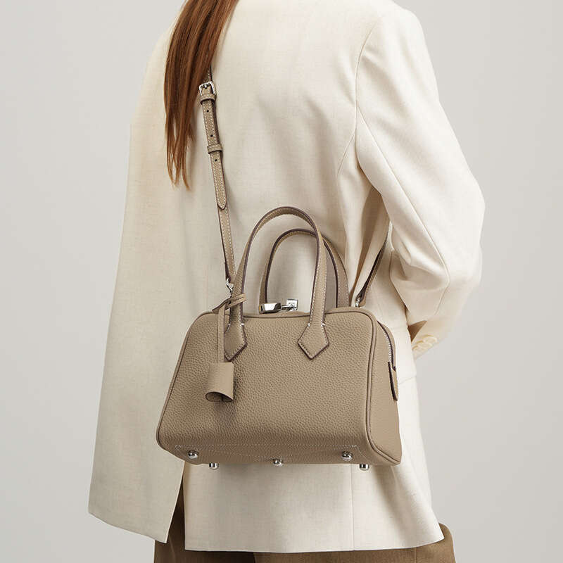 Genuine Leather Boston Pillow Bag High End Versatile Large Capacity Women Daily Commute Shoulder Crossbody Casual Fashion Handbag SENYY