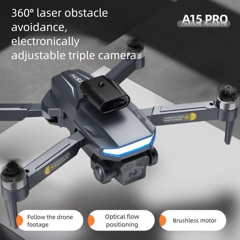 A Pro Brushless Folding Drone Intelligent Obstacle Avoidance HD Aerial Photography Wifi FPV Quadcopter Portable Outdoor Remote Control Aircraft Toy Gi