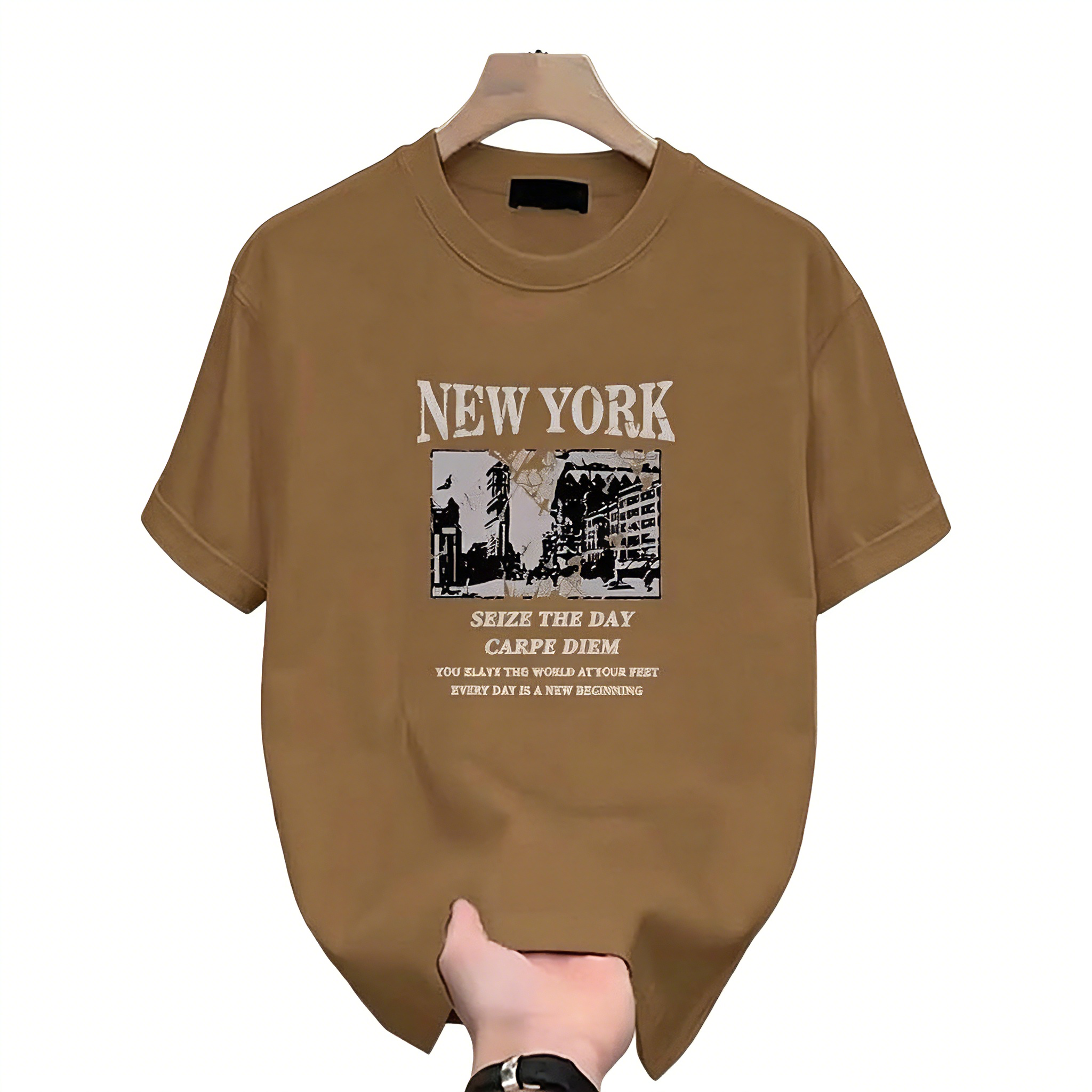 NYK Unisex Couples' Heavyweight Short sleeves t-Shirt Durable & Breathable Fabric Design