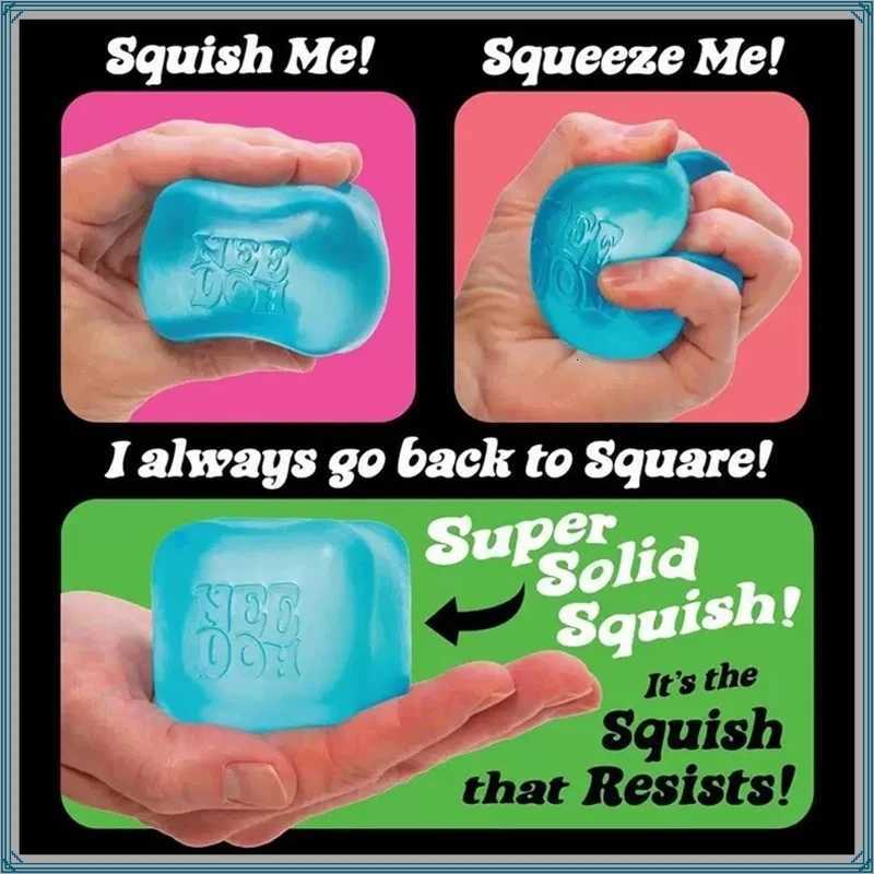 Needoh Nice Cube Sensory Stress Reliever Fidget Tool for Anxiety Focus Sensory Cube Squeeze Squishy Toy for Adults Kids Gift H260512
