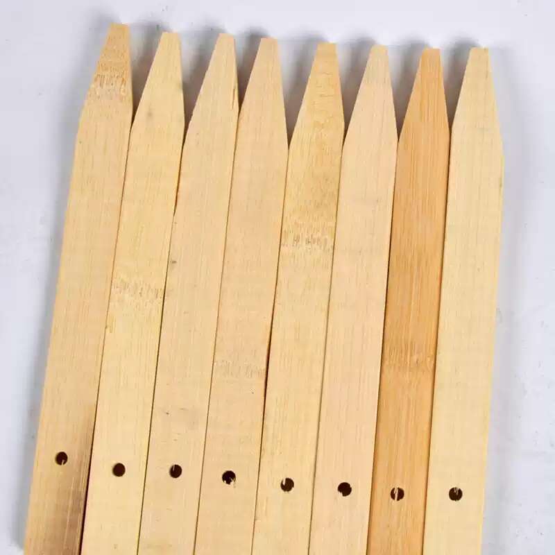 Heavy-Duty Bamboo Ground Stakes for Fishing Cages - Reinforced Bamboo Pegs for Shrimp/Eel Traps, Durable Outdoor Anchoring Sticks with Pre-Drilled Hol