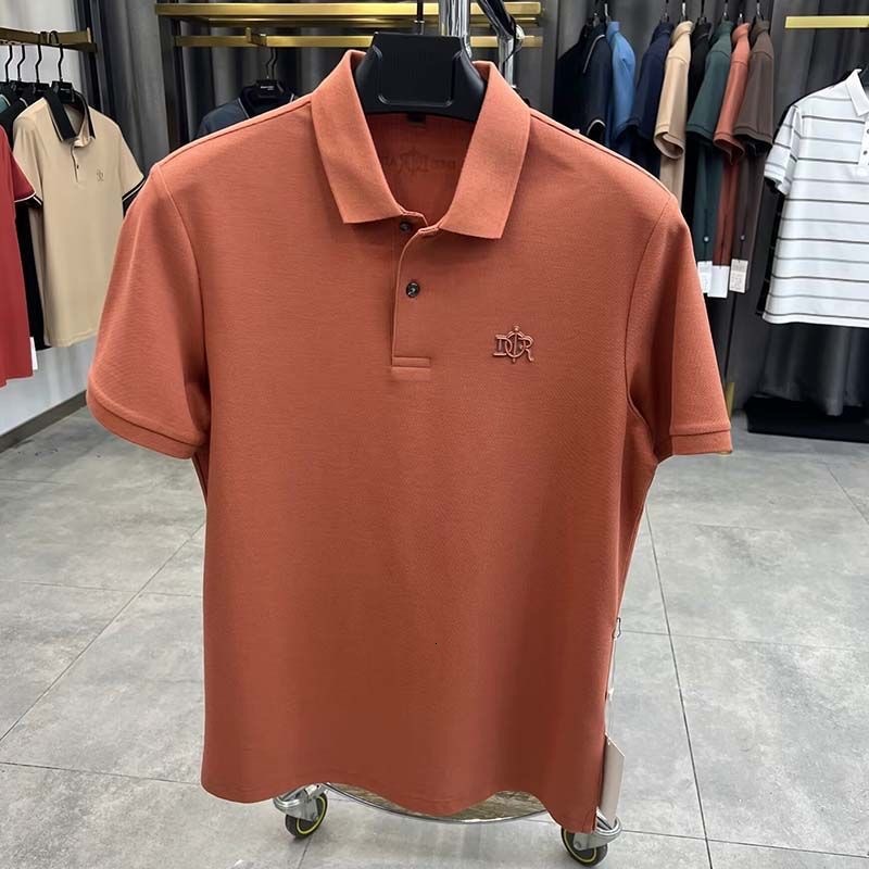 Designer 2026 Cross-border Trade Supply Embroidered Turn-down Collar Short Sleeve Men's Summer Luxury Polo Casual Pure Cotton T-shirt Free Shippi