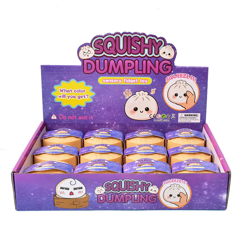 Colored Glitter Squishy Dumpling Slow Rebound Stress Relieving Balls Small Bun Squishy Toy Decompression Toy Wholesale