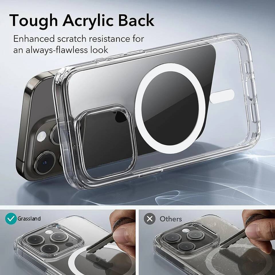 Luxury Magnetic Wireless Charge For Magsafe for iPhone 16 15 14 13 12 11 Pro XR XS Max 7 8 Plus Back Cover Transparent Case