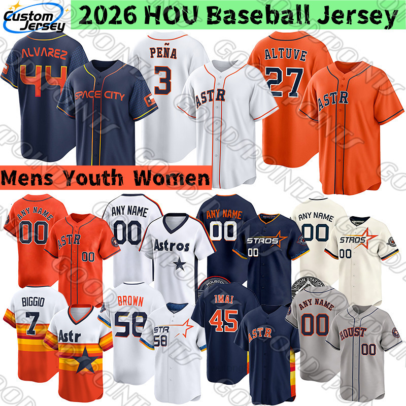 Houstons Astros Jersey Jose Altuve Yordan Alvarez Jeremy Pena Astro Jersey Isaac Paredes Cam Smith Hader Diaz Tatsuya Imai Nolan Ryan Jeff Bagwell Bas