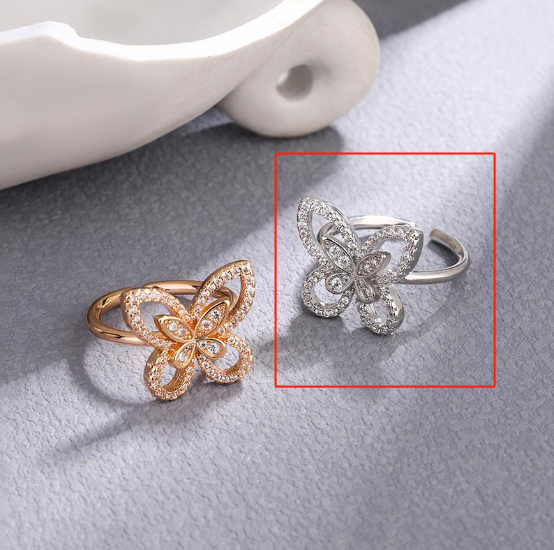 Designer Jewelry high quality phantom butterfly necklace for women full diamond phantom butterfly earrings bracelet and ring set Diamond studded fashi