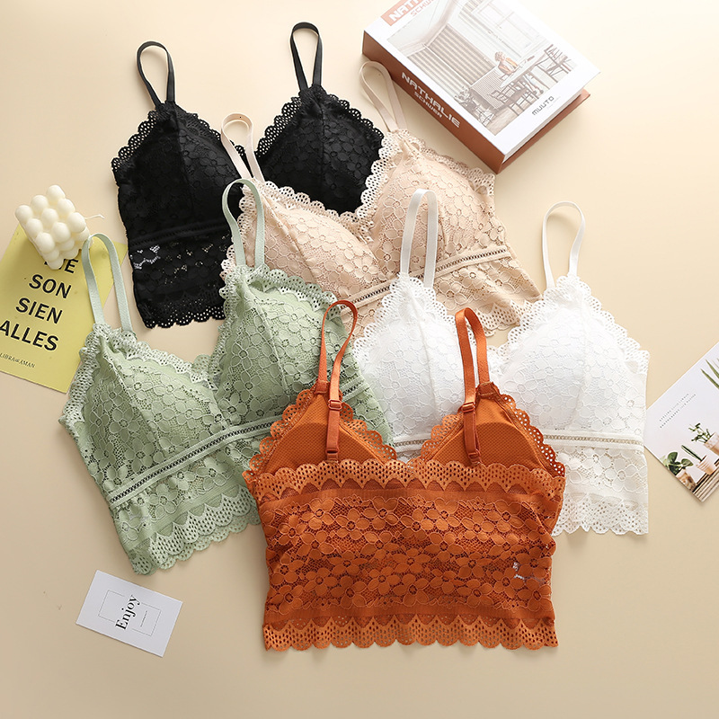 Womens Lace Lingerie Camisole Top Designer French Style Hollow Out Bralette With Built In Bra Spaghetti Strap Backless Sexy Crop Top For Casual Outing