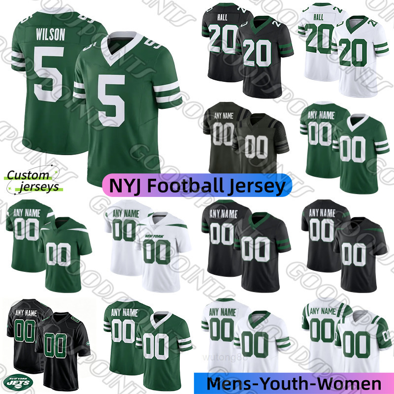 NY New YorkS JetsS Jersey Garrett Wilson Mason Tyrod Taylor Geno Smith joe Namath David Bailey Curtis Martin Nick Mangold Breece Hall Mitchell Jet Foo