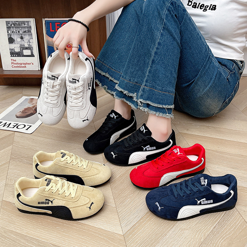 free shipping designer shoes 2026 New Women's Flat Retro Running Shoes, Versatile German Trainer Sneakers, Casual Sports Skate Shoes