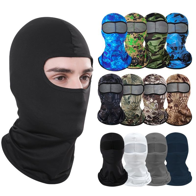 Custom logo Balaclava cycling mask neck leggings combination motorcycle hood sunscreen breathable waterproof polyester spandex material unisex ski mas