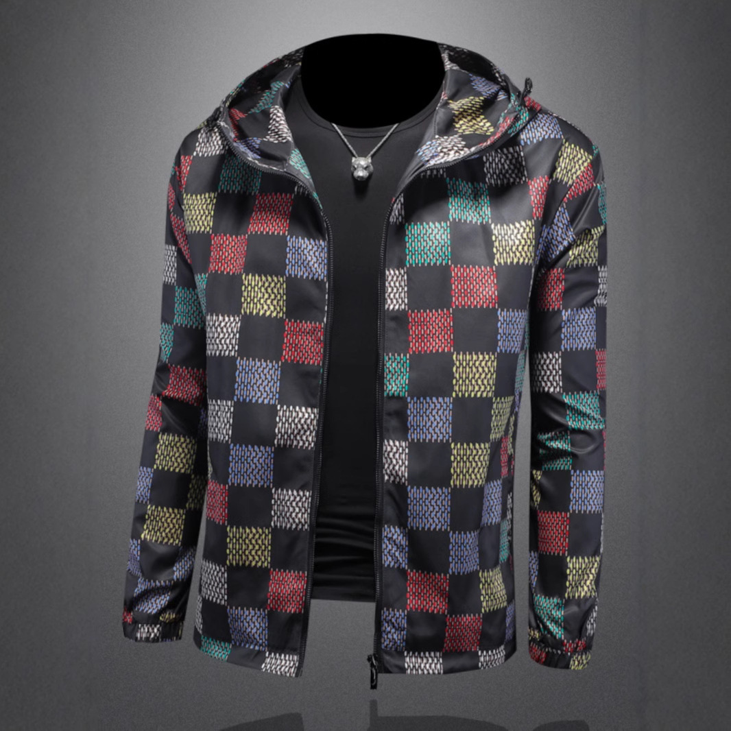 Direct sales from the manufacturer: European-style men's hooded zip-up jacket, high-quality European arrivals, 2026 spring new model