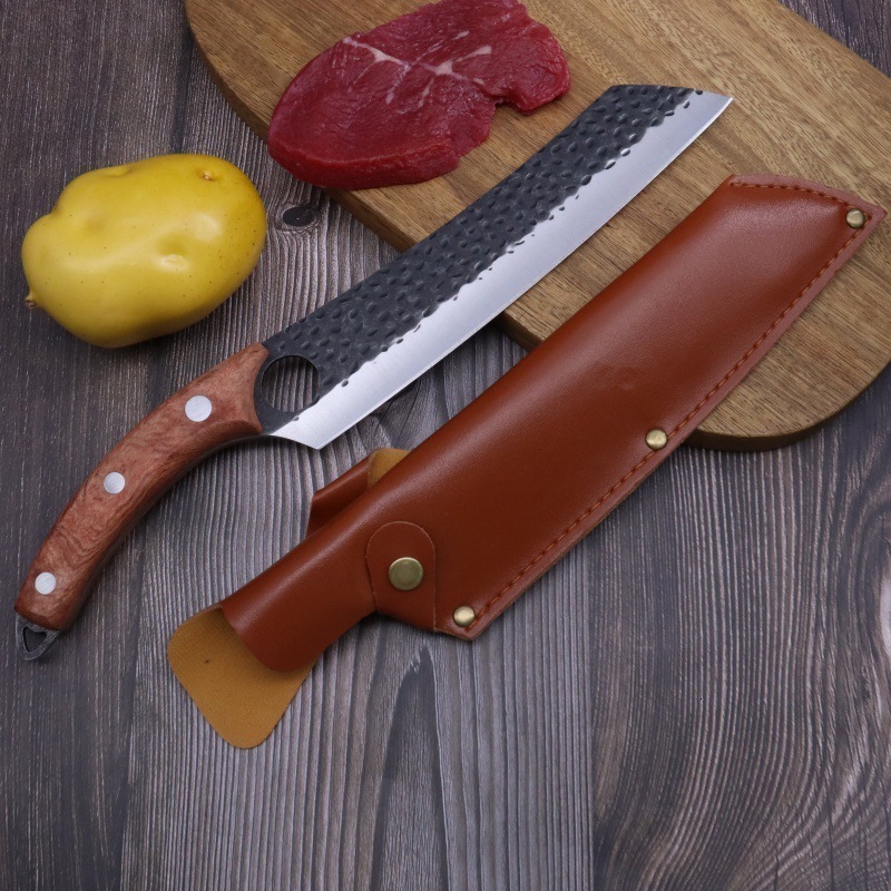Professional Kitchen Forged Knife BBQ Cooking Chef Knives Wooden Handle Meat Cleaver Fruit Cutter Boning Knife Kitchen Supplies 251218