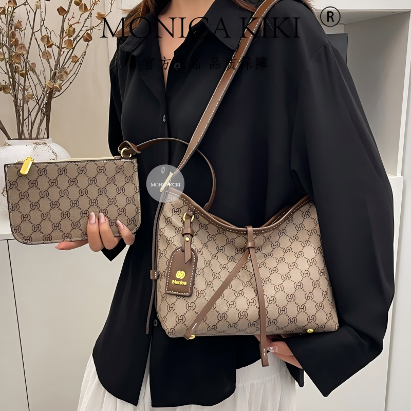 MONICA KIKI luxury classic printed large capacity designer shoulder bag diagonal cross fashion trend hot tote bag for women
