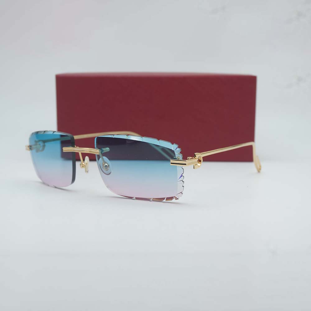 Luxury panther rimless eyeglasses frame CT0061O, ultra-light anti-blue light eyeglasses